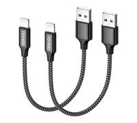 RAVIAD Cavo di ricarica per iPhone corto, cavo Lightning [2Pack 0.5M] MFi certificato cavo iPhone compatibile con iPhone 14 13 12 11 Pro Max Mini XS XR X SE 2020 8 8 Plus 7 7 Plus 6s 6 5s 5 - nero