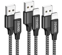 RAVIAD Cavo iPhone [3 Pack 2M] Caricabatterie iPhone [Certificato MFi] Carica Rapida Cavo iPhone Nylon Caricatore per iPhone 14 13 12 11 Pro Max XR XS X 8 Plus 8 7 Plus 7 6s Plus 6s 6 Plus 6 5 5c 5s