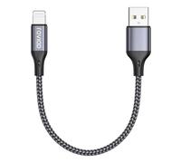 RAVIAD Cavo iPhone Corto, [Certificato MFi] 50CM Caricatore iPhone Carica Rapida Nylon Cavo Lightning USB per iPhone 14/13/12/11/Pro/Pro Max/X/XS/XS Max/XR/8/8 Plus/7/7 Plus/6s/6s Plus/6/6 Plus/5/5c