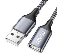 RAVIAD Cavo prolunga USB 2.0 1M, Cavo USB 2.0 A maschio e femmina Nylon prolunga Cavo USB 1 Metri per Chiavetta USB, Hub USB, Lettore di schede, Tastiera, Stampante, Scanner, Fotocamera - Grigio