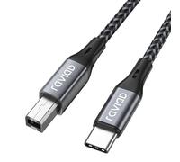 RAVIAD Cavo Stampante USB C [2M] - Nylon USB 2.0 B a C per Samsung, MacBook Pro/Air, Pad Pro, HP, Canon, Epson, Brother, Lexmark, Dell, DAC