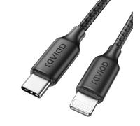 RAVIAD Cavo USB C a Lightning 1M [Certificato MFi] Cavo iPhone USB Tipo C in Nylon Carica Rapida Caricatore per iPhone 14/13/13 Pro/13 Pro Max/12 Mini/11 Pro/11 Pro Max/11/SE 2020/XR/XS/X/8/8 Plus