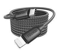 RAVIAD Cavo USB C a Lightning 3M [Certificato MFi] Cavo iPhone USB Tipo C in Nylon Carica Rapida Caricatore per iPhone 14/13/13 Pro/13 Pro Max/12 Mini/11 Pro/11 Pro Max/11/SE 2020/XR/XS/X/8/8 Plus