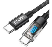 RAVIAD Cavo USB C USB C 100W, 2M Cavo USB Type-C PD 5A Ricarica Rapida Cavo Tipo C con E-Mark Chip per iPhone 17 16 15 Pro Max, Galaxy S25/S24/S23/S22, MacBook Pro, Pad Pro, Google Pixel