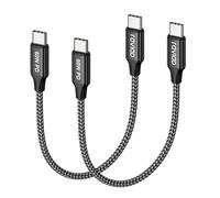 RAVIAD Cavo USB C USB C Corto [2Pezzi 0.5M] 60W Cavo USB Type-C PD 3A Ricarica Rapida Nylon Cavo Type C to Type C per iPhone 15 16 17 Pro Max/Plus iPad Pro/Air MacBook Samsung Galaxy S25 S24 S23 S22