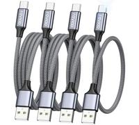 RAVIAD Cavo USB Type-C [4Pezzi, 0.5m 1m 2m 3m] Cavo USB C Ricarica Rapida 3A QC 3.0 Nylon Intrecciato Cavo USB Tipo C per Samsung Galaxy S24/ S23/ S22/ S21/ S10, iPhone 15 Pro Max, Pixel 8 7, OnePlus