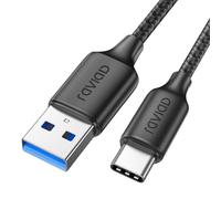 RAVIAD Cavo USB Type-C [USB 3.0, 1M], Cavo USBC Ricarica Rapida 3A QC 3.0, Cavo USB Tipo C per iPhone 16 15, Samsung Galaxy S25 S24 S23 S22 S21 S20 A71 A51 Note 20 10, Pixel 7, Realme - Nero