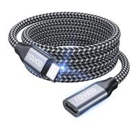 RAVIAD Prolunga USB C Maschio Femmina 2M, 100W Cavo USB 3.2 Prolunga 4K@60Hz 10Gbps Ricarica e Trasferimento Rapidi Compatibile con iPhone 15 Plus Pro Max, MacBook, Galaxy S24 S23 S22, Steam Deck