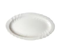Raviera ovale da portata CONCHIGLIA 6 pezzi in porcellana bianca 20 CM lavabile in lavastoviglie bianco