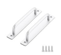 Ravinte Decor Maniglie per porte scorrevoli, confezione da 6, colore argento, con foro centrale da 16 cm, maniglie per porte e armadietti, in lega di alluminio, per porte scorrevoli dell'armadio