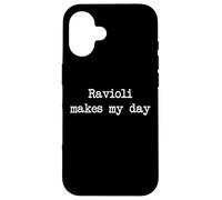 Ravioli mi rende la giornata Funny Raviolis Minimalist Typewriting Custodia per iPhone 16