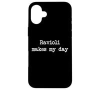 Ravioli mi rende la giornata Funny Raviolis Minimalist Typewriting Custodia per iPhone 16 Plus