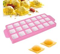 Ravioli - Torta sana Kit per fare pasta rotonda o quadrata 10 pezzi o 21 pezzi, strumenti per fare pasta, pressa ravioli per cucina Delr
