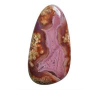 Ravishing Impressions Agata viola naturale da 30 CTW, dimensioni: 36 x 19 x 5 mm, per creare gioielli, questa agata può aiutarti a guardare verso l'interno per trovare il tuo vero