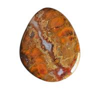 Ravishing Impressions Apple Valley - Cabochon di agata naturale, dimensioni: 49 x 40 x 5 mm, pietra per la creazione di gioielli e ciondoli, agata marocchina aiuta a rafforzare le relazioni, pietra