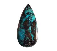 Ravishing Impressions Cabochon di crisocolla naturale blu verde dimensioni 60 x 27 x 8 mm creazione di gioielli pietra preziosa schiena piatta a forma di pera guarisce il mal di cuore e aumenta il