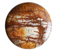 Ravishing Impressions Cabochon in diaspro Picasso, dimensioni cabochon: 39 x 39 x 9 mm, forma rotonda, produzione di gioielli, promuove la chiarezza interna e l'interpretazione dei propri pensieri,