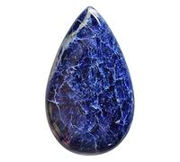 Ravishing Impressions Cabochon in sodalite blu naturale 57 carati a forma di pera, dimensioni: 41 x 25 x 7 mm, produzione di gioielli, migliora l'autostima, l'accettazione di sé e la