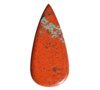 Ravishing Impressions Sonora - Cabochon in diaspro naturale rosso e verde a forma di pera, dimensioni: 60 x 27 x 3 mm, ciondolo Sonora all'alba per curare gola e polmoni,