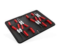 RAVN HAMAN 4 x Pinze per anelli di sicurezza 175 mm Rosso - - Pinze per anelli elastici con punte precise - - Pinza seeger con manici antiscivolo - - Pinze divaricatrici con custodia