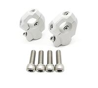 RAVTAKL Riser Manubrio Compatibile con per R1250 GS 2019 2020 2021 2022 32mm Riser Manubrio Moto Estensione Posteriore Spostato Riser Manubrio Morsetto Parti Modificate(Silver)