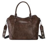 RAVUO Borsa Donna, Grande Borse Tracolla in Pelle PU Vintage Borsa a Spalla Borsa Hobo Tote Bag con Spallaccio Regolabile para Lavoro Shopping,Caffè