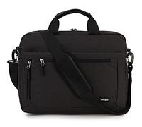RAVUO Borsa Porta PC Donna Uomo, Impermeabile 15.6 Pollici Borsa Tracolla Laptop Borse a Spalla Messenger Ventiquattrore con Tracolla per Insegnanti Viaggio Lavoro Università Nero