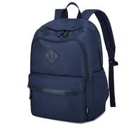 RAVUO Zaino per uomo e donna, grande zaino per la scuola, resistente all'acqua, per laptop da 15,6 pollici, per università, unisex, con scomparti, per università, lavoro, viaggi, Blu scuro, L