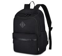 RAVUO Zaino per uomo e donna, grande zaino per la scuola, resistente all'acqua, per laptop da 15,6 pollici, per università, unisex, con scomparti, per università, lavoro, viaggi, Nero , L