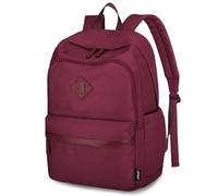 RAVUO Zaino per uomo e donna, grande zaino per la scuola, resistente all'acqua, per laptop da 15,6 pollici, per università, unisex, con scomparti, per università, lavoro, viaggi, Borgogna, L