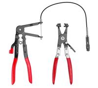 Ravytha 2 Pezzi Pinza per Fascette Auto, Set di Pinze per Tubi Flessibili, Pinza per Fascette Stringitubo, Fascette Metalliche, per Fascette Stringitubo con Collo Dritto per Riparazioni