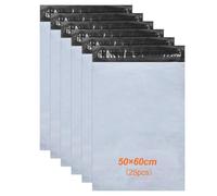 Ravytha 25 Pezzi Buste per Spedizioni, Sacchetti Spedizione, Autoadesive Pacchi, Busta Postali Plastica, Mailing Bags, Non Trasparenti, per Indumenti, Libro, Scarpe, XXXL, (50×60cm)