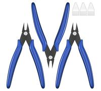 Ravytha 3 Pezzi pinze per taglierine, precisione tronchesino modellismo, taglierina diagonale, Blu pinza elettricista, tronchesi a filo, tronchese, tronchesina, per l'industria elettronica lavorazione