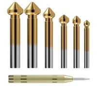 Ravytha 7 Pezzi Svasatori Conici, Svasatore Conico in HSS, Punta da Trapano per Metallo Legno per Acciaio Inox, Rame, Alluminio(6.3mm-20.5mm)