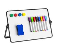 Ravytha Lavagna Magnetica Portatile, Lavagnetta Bianca Cancellabile a Secco, Whiteboard con Supporto, Lavagne Bianche, Inclusi 4 Magneti, 1 Cancellino e 8 Pennarelli Cancellabili a Secco