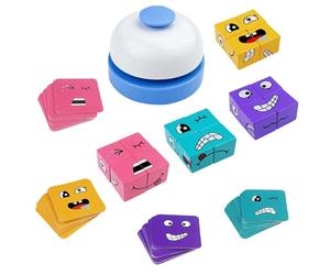 Ravytha Mix Face Gioco, Face Changing Cube con Campana, Cubo Magico che Cambia Faccia, Puzzle Cubi Legno, Wooden Game, 3D Puzzle, Changing per Bambini 3+ Anni