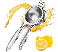 Ravytha Spremilimone Manuale, Spremi Limone Manuale, Spremiagrumi Professionale a Leva di Alluminio, con diametro di 7cm, Spremitiagrumi Manuale, per Cucina, Bar e Ristorante (Argento)