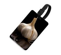 Raw Aglio Etichette per bagagli con nome ID etichetta Privacy Cover facile identificazione, sicura ed elegante per uomini e donne valigie zaino nero stile
