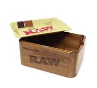 RAW CACHE BOX MINI VASSOIO + BOX IN LEGNO - 19x14x10cm