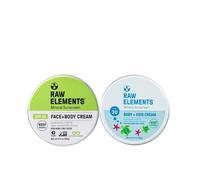 Raw Elements Bambino + SPF 30 Biologico Crema Solare Zero-Waste Set Con Lozione