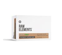 Raw Elements Shower Scrub Bar Coco Lime - Scrub corpo detergente ed esfoliante biologico, profumo di erbe e olio essenziale di cocco e lime, 3,5