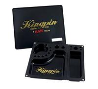 RAW Kingpin Mafioso Vassoio per Rollare Nero Large