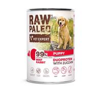 RAW PALEO Beef Rabbit Puppy 400g alimento umido manzo con coniglio per cuccioli