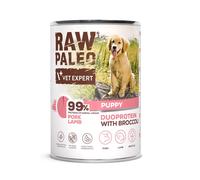 RAW PALEO Pork Lamb Puppy 400g alimento umido con carne di maiale e agnello per cuccioli