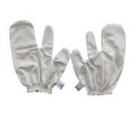 Raw Silk Massage Gloves with Elastic Wrist Bands, Silk Gloves for Dry Brushing, Can Be Used on the Whole Body