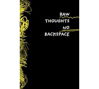 Raw Thoughts No Backspace: Blank Lined Journal with Funny Reflective Quotes for Self Reflection, Unfiltered Thoughts, and Honest Writing | 6x9 inches | 110 Pages