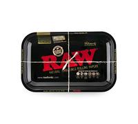 RAW Vassoio nero grezzo piccolo, in metallo, 27,5 cm x 17,5 cm