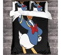 RAWARS Topolino Copripiumino Set Copripiuminor 3 Pezzi 3D Con Stampa Paperino Per Ragazzi E Ragazze - Cerniera Nascosta, Morbida Microfibra E Federe Double（200x200cm）
