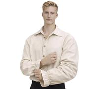 RAWBLADE Morgan - Camicia da pirata medievale rinascimentale, con colletto con lacci, per giochi di ruolo da pirata, cosplay, rievocazione, abbigliamento fantasy, prodotta in Europa