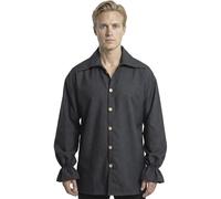 RAWBLADE Morgan - Camicia da pirata medievale rinascimentale, con colletto con lacci, per giochi di ruolo da pirata, cosplay, rievocazione, abbigliamento fantasy, prodotta in Europa